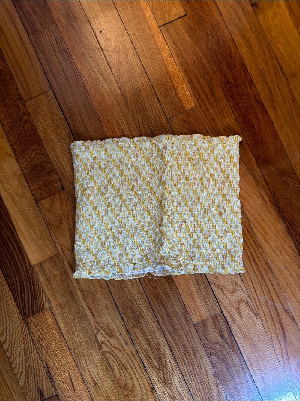 Wild Honey Yellow Smocked Tube Top